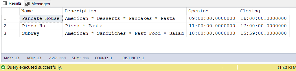  پرس و جو از یک پایگاه داده گراف SQL Server